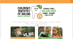 Desktop Screenshot of childrensdentistryofabilene.com