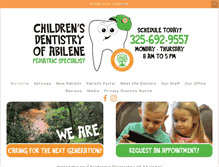 Tablet Screenshot of childrensdentistryofabilene.com